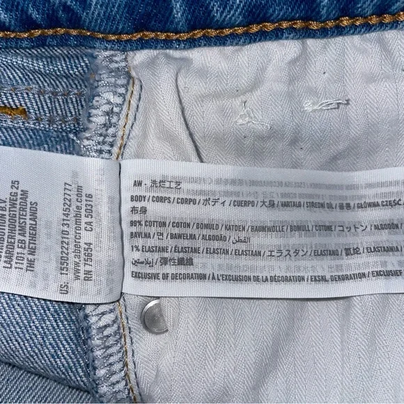 Abercrombie & fitch ripped the ‘90s straight ultra high rise Jean 29/8s - Picture 12 of 13